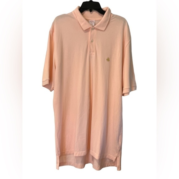 Brooks Brothers Performance Polo 346 Men Size XL Pink Pique Gold Logo Cotton - Picture 1 of 6